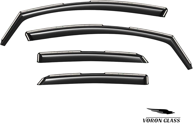 Voron Glass in-Channel Extra Durable Rain Guards for Ford Fusion 2013-2020, Window Deflectors, Vent Window Visors, 4 Pieces - 220180