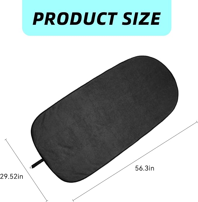 Waterproof Towel Car Seat Cover, Sweatproof Non Slip Towel Carseat Cover, Machine Washable Vehicle Bucket Frontseat Protector Accessories, Universal for SUV, Sedan, Truck (Black)