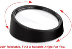 x Blind Spot Mirror, 1.5'' Black Round HD Glass Convex Rear View Mirror, 360° Rotate Wide Angle, Universal for Car SUVs Truck Motorcycle(2 Pcs)
