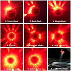 USB Rechargeable LED Road Flares Emergency Lights-Roadside Warning Car Safety Beacon Flashing Disc Flare Kit with Magnetic Base for Vehicles & Boat | 12 Beacon Disc Pack