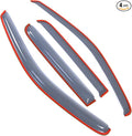 Car Window Rain Guard | in-Channel Visors Auto Side Window Deflectors | Windows Visor Rain Shields Compatible with 2000-2004 Dodge Dakota Quad Cab/Extended Cab | 4 Pcs Set, LGWV2-114i, Light Tinted