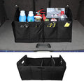 Car Trunk Organizer, Large Capacity Oxford Cloth Car Storage Box, Collapsible Multi-Compartment Organization Container, Waterproof Auto Interior Storage Accessories (Black)