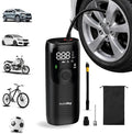 Portable Tire Inflator & Air Compressor – Car Accessories with Flashlight & Power Bank, Air Pump for Car Tires, Bike Pump & Ball Pump, 150 PSI Fast Inflation, Digital Display & Auto Shutoff