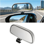 Car Blind Spot Mirror, Adjustable HD Clear Glass Convex Rectangle Side Rear View Mirror, Wide Angle Auto Blindspot Rearview Accessories for Driving Safe, Universal for SUV Van Truck (Silver)