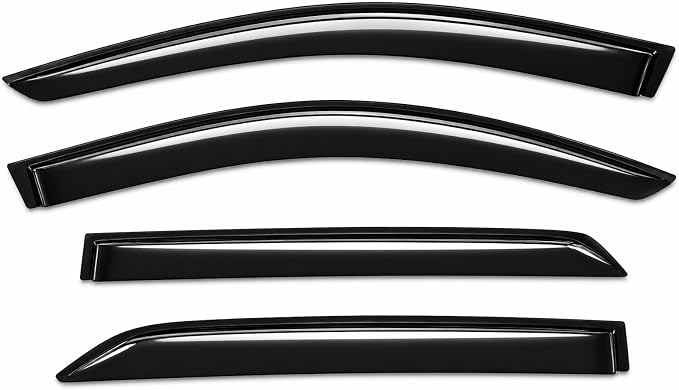 2019-2026 Tape-On Rain Guards for Toyota Corolla Sedan Side Window Visor Deflectors L LE SE XLE XSE FX Hybrid, Durable Tinted Vent Shades 2020 2021 2022 2023 2024 2025