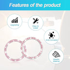 Car Bling Crystal Rhinestone Engine Start Ring Stickers, 1 Single Drainage Drill and 1 Double Drainage Drill Car Start Button Cover, Key Ignition Knob Bling Ring Decals, Car Accessories(Set Pink)