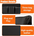 Car Window Armrest Storage Box, Leather Car Side Door Armrest Organizer Storage Bag with Multiple Pockets, Universal Comfortable Elbow Rest Pad Cushion for Auto Interior Accessories (Black)