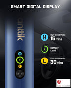 Fanttik Slim V10 APEX Cordless Car Vacuum, 4-in-1 Portable Mini Handheld Vac, 19kPa Suction Power, Upgraded Smart Digital Display, 2 Suction Modes for Small Jobs, Car, Office Desk, Keyboards (Blue)