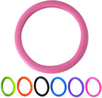 30% Thicker Universal Stretchy Silicone Steering Wheel Cover for 14” 15” 16” Wheels - Anti-Slip Grip & Enhanced Control for Men & Women, All Weather Protection (Pink)