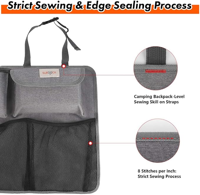 Car Trunk Organizer, LARGE CAPACITY(43 x 19 in) Car Storage Bag with 8 Pockets, 7X Upgraded Trunk Storage Organizer for Car, SUV, Truck, MPV