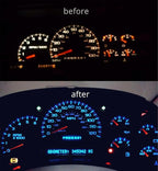 74 Led Bulb Dash Lights 3SMD Super Bright T5 2721 37 286 Wedge PC74 Twist Socket Automotive Instrument Panel Gauge Light Kits Cluster Shift Indicator Interior Bulbs Ice Blue Pack of 20