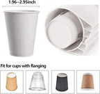 Cup Dispenser, Wall Mount Water Cooler Cup Holder Fits 5oz - 7oz Disposable Paper Plastic Cups for Home Office Hospital Cups Organizer, Adhesive Paste or Screw Install (Black, Medium)