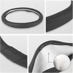 Customized Auto Car Steering Wheel Cover for Chevy 14.5-15 inches, Steering Wheel Cover for Chevrolet (Black - Standard Size)