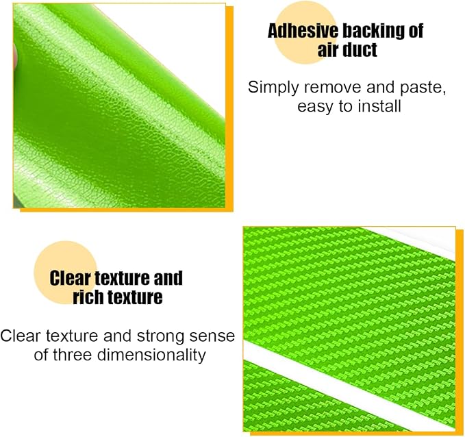 4PCS Car Door Sill Protector, 3D Carbon Fiber Vehicle Entry Edge Guard Trim, Anti-Scratch Automotive Threshold Sill Cover Strips Accessories, Universal for SUV, Sedan, Truck (Green)