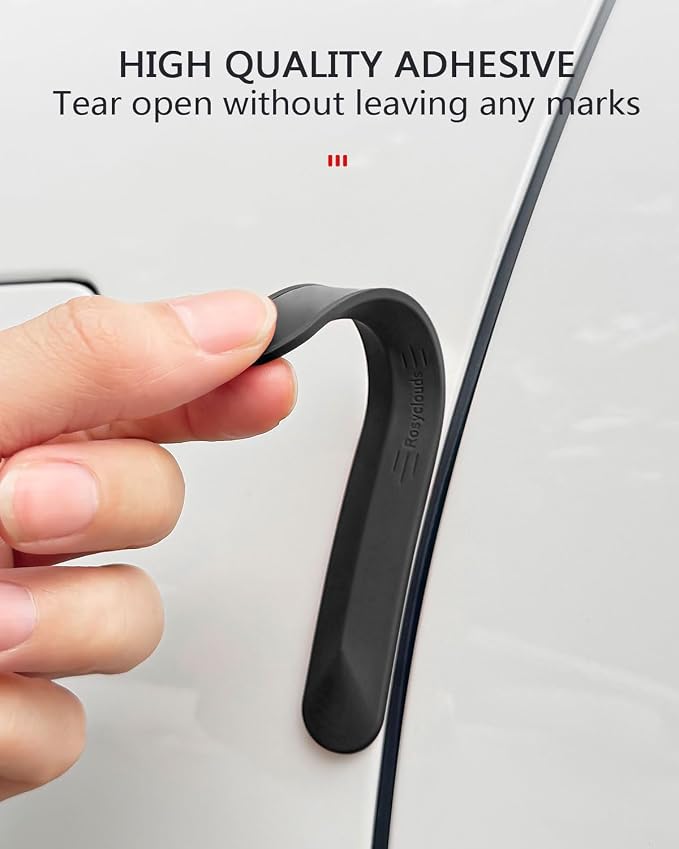 muekzu Silicone Car Door Edge Guard Trim Molding Crash Scratch Protector Scratch Guard for Car,Sedans,Truck,SUV 4PCS (Black)