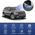 4K Dash Cam Suitable for Volkswagen Atlas 2018-2026 (Model B, Wide Body Design) & Cross Sport 2020-2026, OEM Look, UHD 2160P Video, WiFi & APP, Loop Recording, Parking Sensor, Plug&Play, 64GB