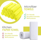 Microfiber Cleaning Cloths (Value Pack of 12) - Size 12 x 12 Inches, Highly Absorbent Cleaning Rags, Lint Free, Reusable and Washable, Microfiber Towels for Cars