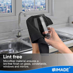 Microfiber Cleaning Cloth, 50 Pack Microfiber Towels for Cars Reusable Shop Rags Bulk Lint Free Cleaning Towels for Car Kitchen Automotive Bar Mechanic Restaurant Garage, 11.5"x 11.5", Black