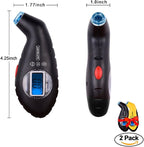 Digital Tire Pressure Gauge 150 PSI 4 Settings with Backlit LCD and Non-Slip Grip (2package)