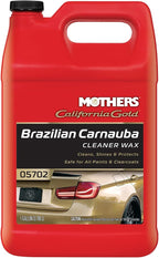 California Gold Brazilian Carnauba Cleaner Wax, 1 Gallon (05702) | Cleans & Waxes in One Step, Removes Oxidation & Swirls, Premium Carnauba Shine & Protection for All Paint Finishes