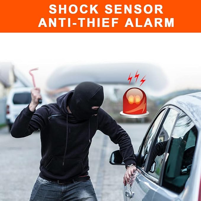 Car Alarm System with Remote Starter and Engine Start Stop Push Button (Without Siren (Connect to car Horn))