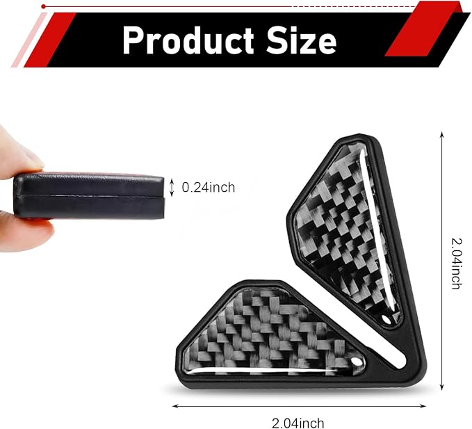 2PCS Car Door Corner Protector Edge Guards, 1.77"x1.77" Carbon Fiber Anti-Collision Car Door Edge Protector, Self-Adhesive Anti-scratch Protective Cover, Universal Auto Corner Protect(Black)