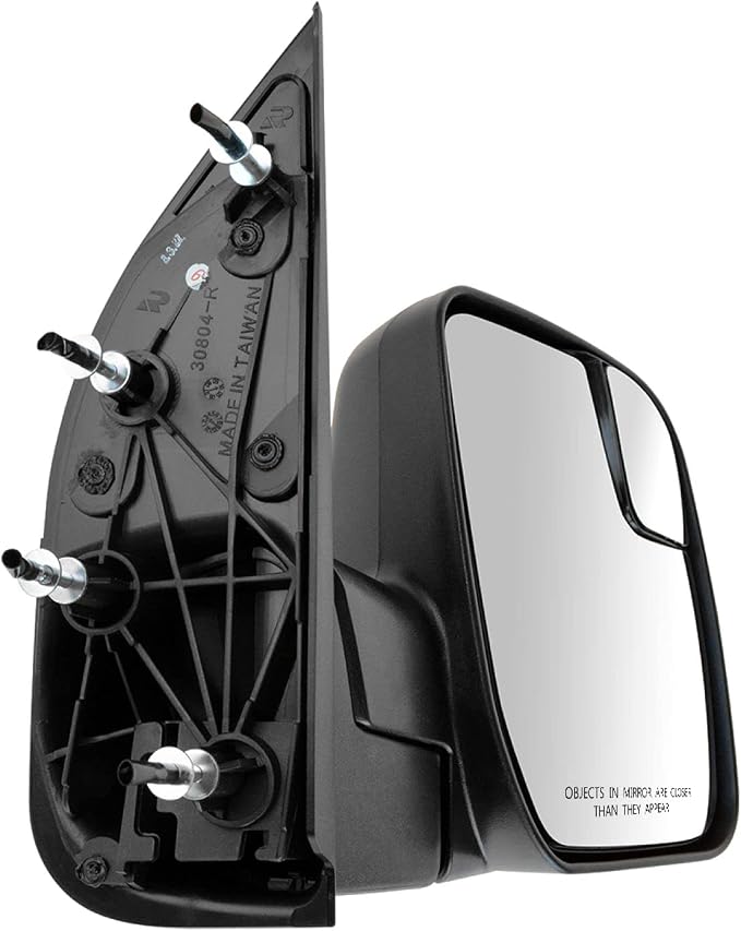 Driver and Passenger Side Mirror Assembly Set Manual Foldaway Textured Compatible with 2010-14 Ford E-150 E-250 2010-14 Ford E-350 Super Duty E-450 Super Duty