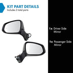 Driver & Passenger Side Mirror Set Power Heated Paint to Match with Blind Spot Indicator Compatible with 2020-2023 Toyota Highlander TO1320415 TO1321415