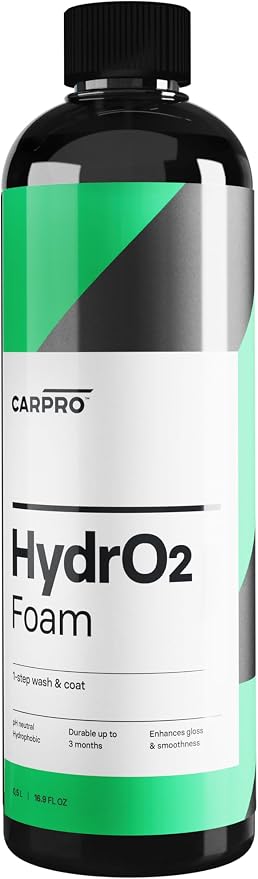 HydrO2 Foam Car Wash & High Gloss Sealant in One: 1-Step Car Wash and Coat, Ultra-Hydrophobic Coating - 500mL (17oz)