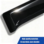 Window Visors Rain Guards for 07-13 Silverado Serria 1500 Extended Cab | Window Deflectors, Vent Visor, Sun Shades, Window Shields, Truck Accessories, Outside, Tape-on, Dark Smoke