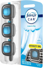 Car Air Freshener, Odor-Fighting Automotive Vent Clip, Linen & Sky Scent, 3 Count