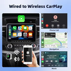 Wireless CarPlay Adapter for iPhone, Convert Wired to Wireless Apple CarPlay Adapter, Plug & Play, No Delay & Stable Control, Mini Size, USB & USB-C/Type-C for Cars 2016+ iOS10+, CarPlay Dongle Black