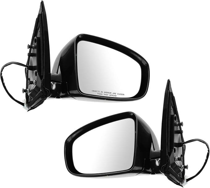 2 Piece Driver and Passenger Side Mirror Assembly Set Electric Adjustment Heated Memory Black Compatible with 2009-2014 Nissan Murano NI1320197 NI1320198 NI1321197 NI1321198