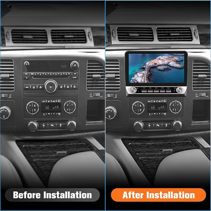 4Core 64GB ROM Car Radio Stereo for Chevy Chevrolet Silverado 2007-2013 Tahoe Equinox GMC Sierra Yukon with Android 13 CarPlay Android Auto Bluetooth FM/AM Backup Camera