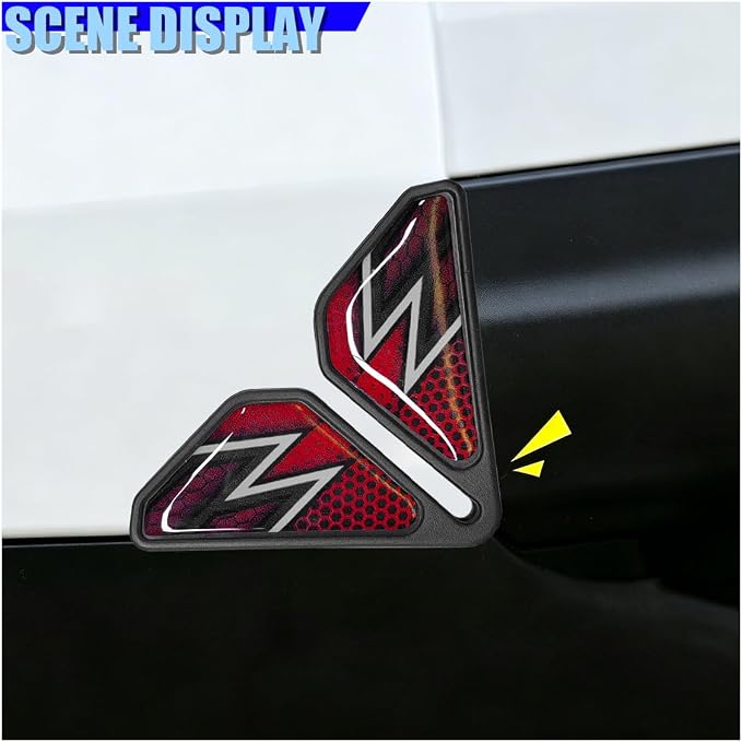 Craedli 2PCS Sport Style Car Door Edge Protector, Anti-Collision Automotive Door Corner Guards, Universal Self-Adhesive Vehicle Exterior Decoration Accessories for Car, Truck, SUV (Red)