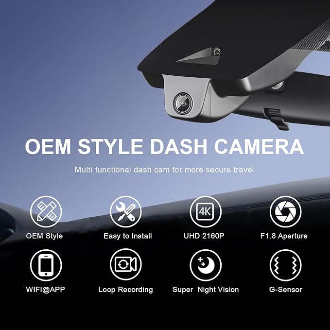 mangoal 4K Dash Cam for Toyota Corolla Gen12 E210 2023-2026 (Model A) | LE SE XLE XSE Hybrid Hatchback etc, Integrated OEM Look, 2160P UHD Video, App & WiFi, Loop Recording, GPS, 64GB Card