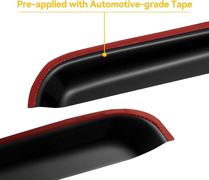 Window Rain Guards Visors for 1999-2016 Ford F250 F350 F450 F550 Super Duty SuperCrew Cab, Window Vent Wind Shades Deflectors, 4-Fullsize-Door