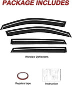 2020-2025 Tape-On Rain Guards for Subaru Outback Side Window Visor Deflectors, Premium Limited Touring, Durable Tinted Vent Shades 2021 2022 2023 2024, Window Visors Wind Deflector Dark
