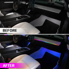 Tesla Dreamcolor Interior Car Lights, Tesla Car Accessories 9 in 1 Car LED Strip Lights with APP Control and 213 Modes, 175 inches 593 LEDs Acrylic Fiber Optic Lights, RGB Neon Car Lighting