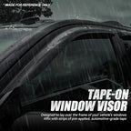 Window Visors Compatible with 2021-2024 Elantra, 4Pcs Front & Rear Tape-On Window Vent Visor Deflectors Rain Guard, Glossy Dark Smoke