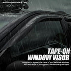 4 Pieces Tape-On Window Visors Deflector Rain Guard Compatible with Jeep Renegade 2015-2023, Acrylic