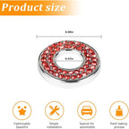 4 Pcs Bling Car Inner Door Lock Covers, Crystal Pull Rod Bolt Stickers, Sparkly Rhinestones Auto Door Bolt Decorations, Vehicle Lock Pin Cap Decors for C Class C200L GLC260 C260L (Red)