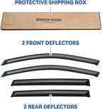 Window Visors Rain Guards Shield for 2007-2013 Acura MDX, Out-Channel Window Vent Wind Deflectors Visors Shades for 07 08 09 10 11 12 13 Acura MDX