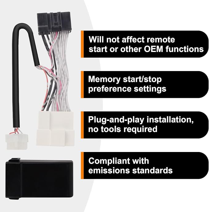 Auto Start Stop Eliminator for 2021-2025 Ford Bronco & 2022 Ford F-150 Raptor, Engine Start-Stop System Bypass, Automatic Stop-Start Canceller (Note:No fit Bronco Sport and Bronco Badlands)