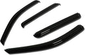 Window Visors Compatible with 05-10 Jeep Grand Cherokee, 4Pcs Front & Rear Tape-On Window Vent Visor Deflectors Rain Guard, Glossy Dark Smoke