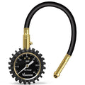Tire Pressure Gauge with Tube (0-60 PSI), Air Pressure Gauge Certified ANSI Accurate with Large Easy to Read Glow Dial, Tire Pressure Gauge for Car Trucks Bicycle Tires