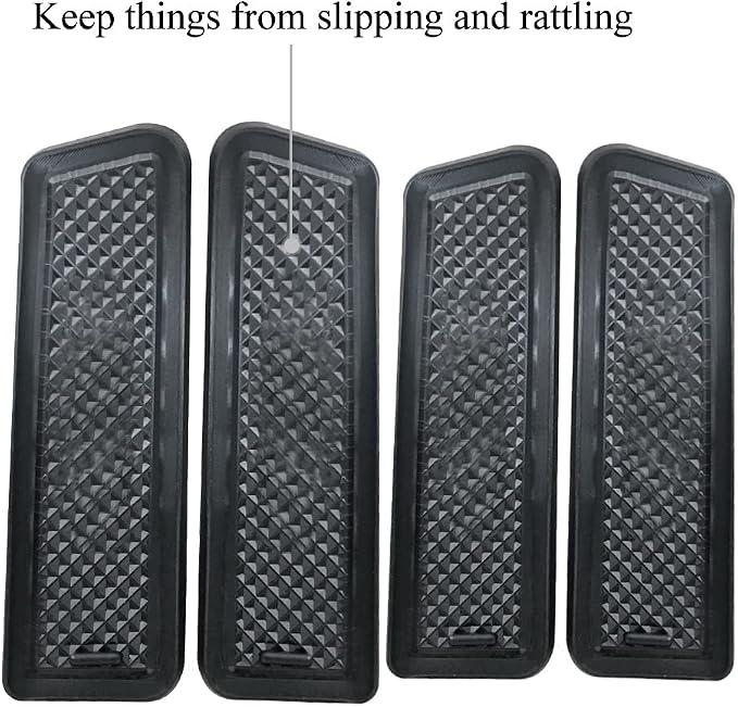 4pcs Door Organizer Storage Tray Compatible with VW Atlas 2018-2023 Atlas Cross Sport; ABS Grab Handle Tray Insert Glove Pallet
