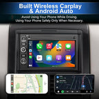 Android 13 Car Radio Compatible for Ford F150 F250 F350 Fusion Edge Explorer Taurus Freestar, Car Stereo Audio with Wireless CarPlay/Android Auto SWC GPS WiFi Bluetooth FM RDS DSP