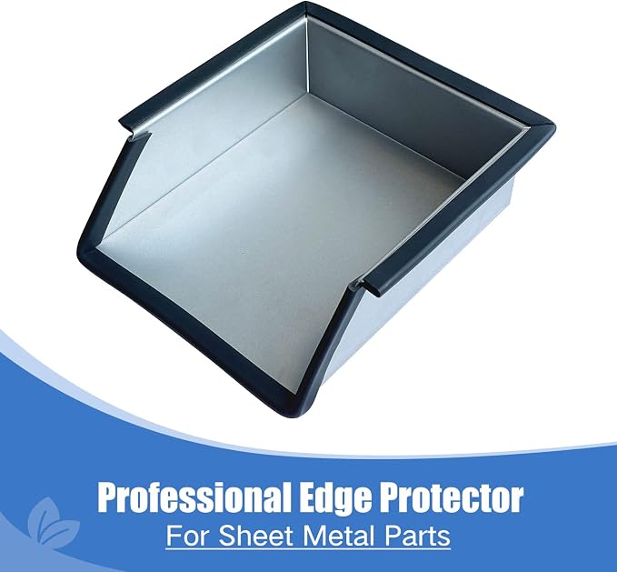 Rubber Edge Trim, Self-Adhesive Rubber Edge Protector for Sheet Metal, EPDM Material, Fit 1/16"(1.0mm), Length 100Ft, Black Color, U Channel Edge Trim