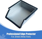 Rubber Edge Trim, Self-Adhesive Rubber Edge Protector for Sheet Metal, EPDM Material, Fit 3/32"(2.0mm), Length 20Ft, Black Color, U Channel Edge Trim